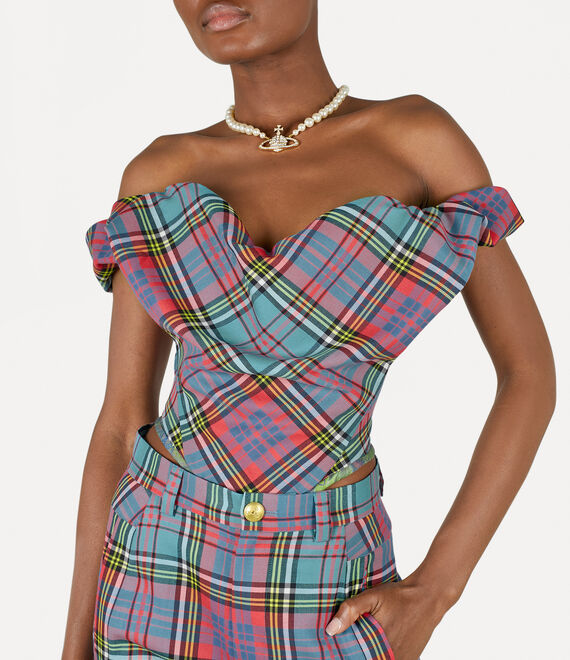 Vivienne Westwood Sunday Corset Top in tartan